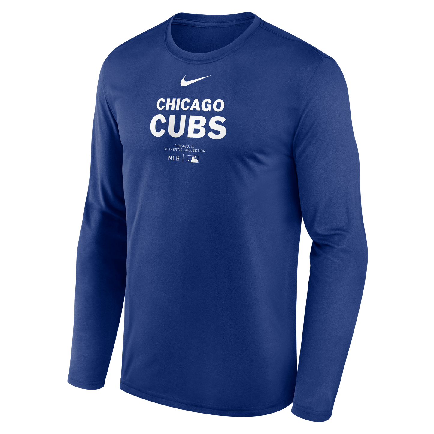 Chicago Cubs Nike Rush Blue AC Team Issued Long Sleeve Tee