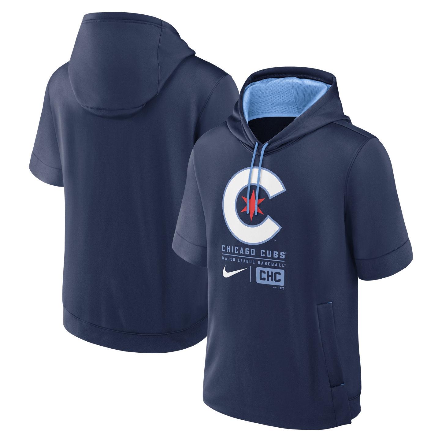 Chicago Cubs Nike Men's City Connect Navy Short Sleeve Hoodie