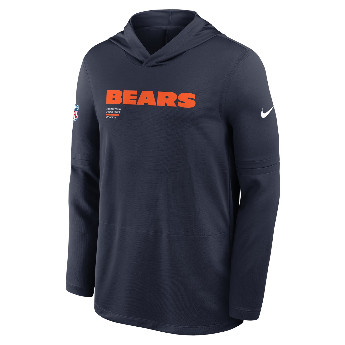 Chicago Bears 2025 Nike Sideline Navy Lightweight Hoodie