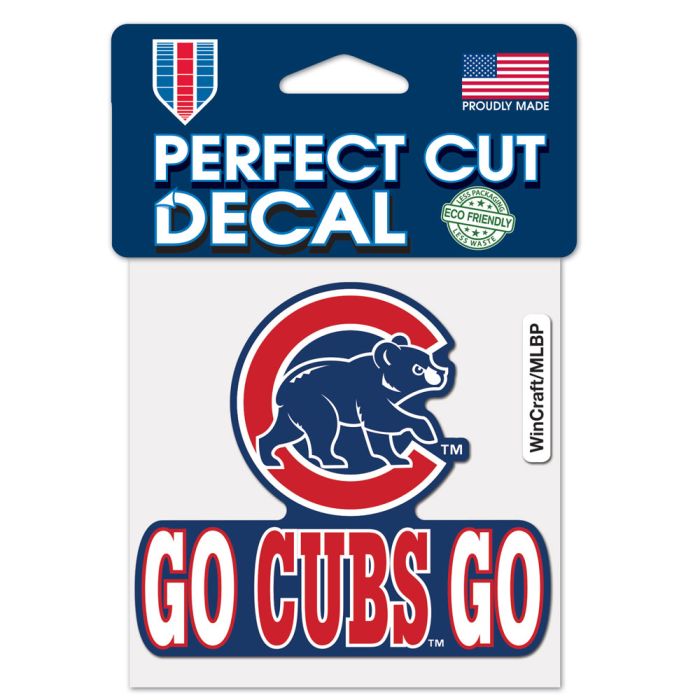 Chicago Cubs Perfect Cut 4"x4" Go Cubs Go Decal