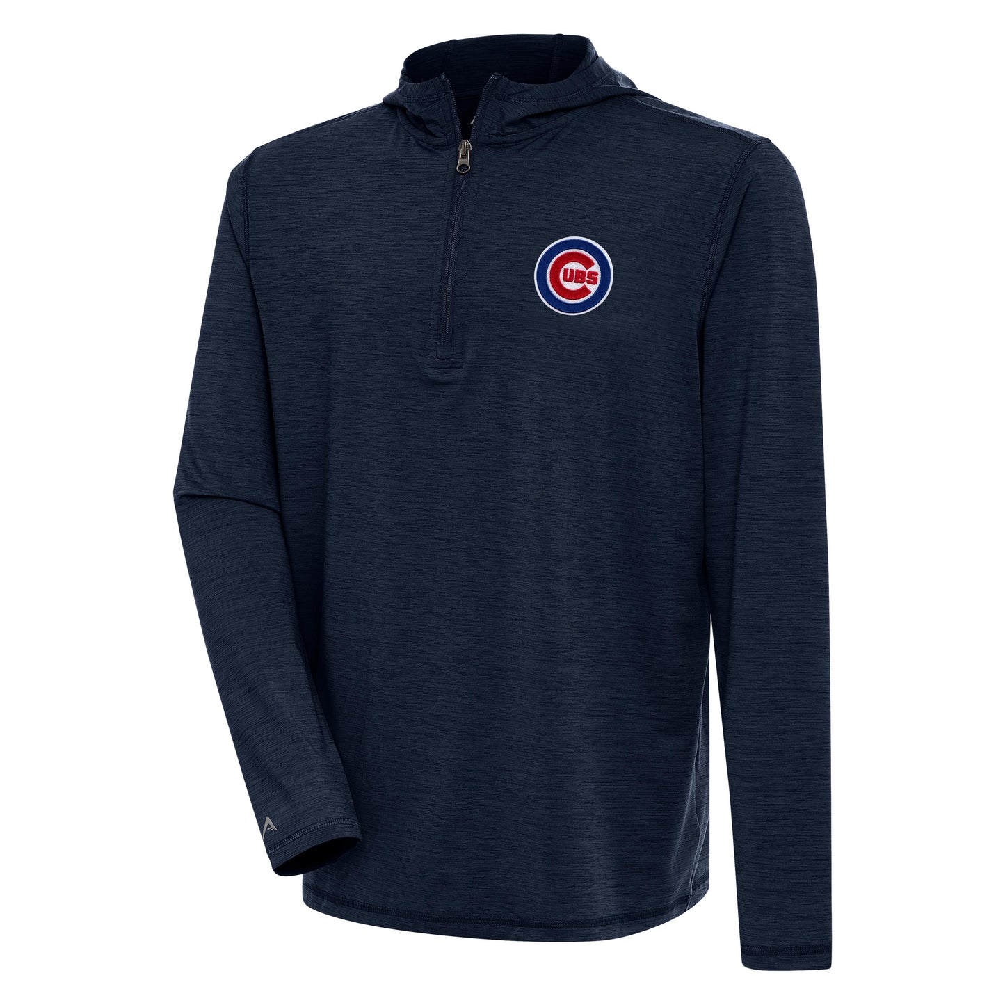 Chicago Cubs Navy 1/4 Zip Tidy Lightweight Pullover Hood