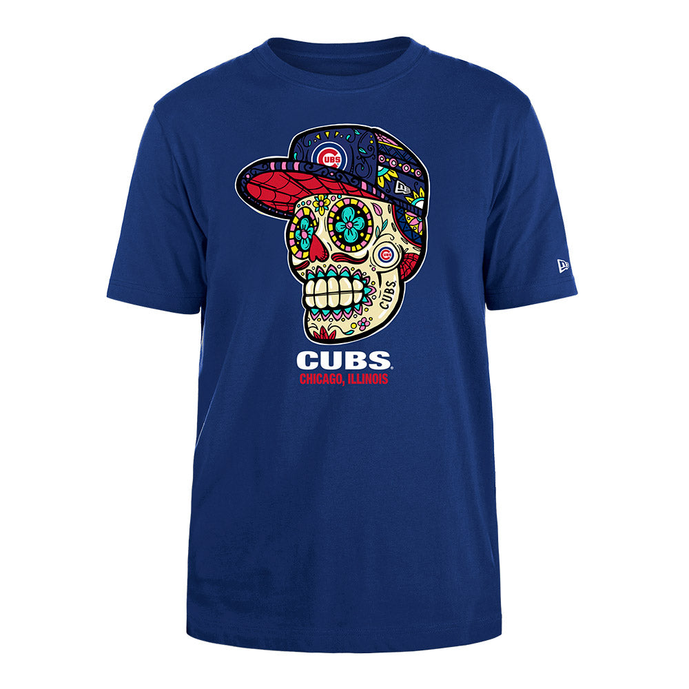 Chicago Cubs New Era Sugar Skull Royal T-Shirt Small