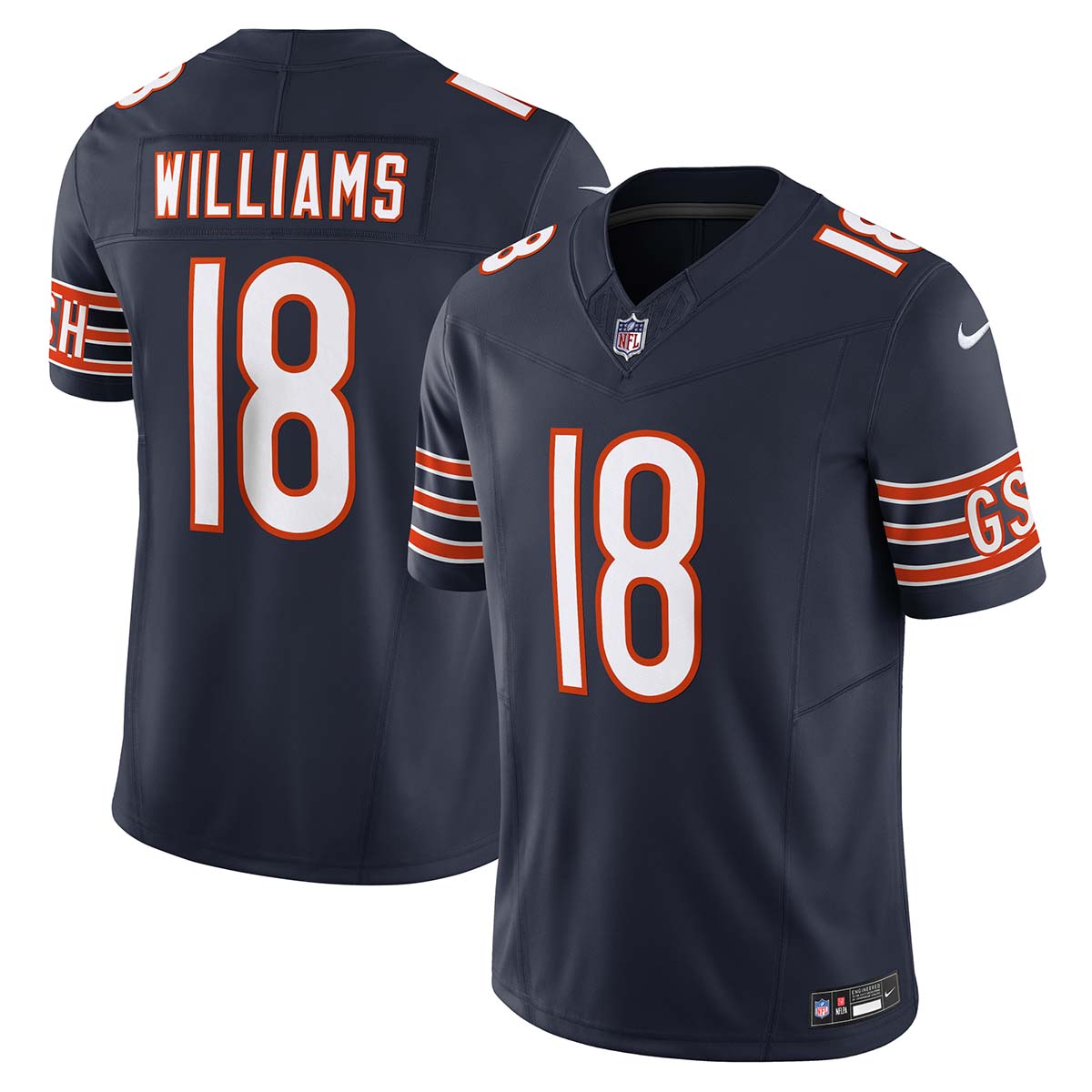 Caleb Williams Chicago Bears Nike Men's Limited Navy Jersey, Small