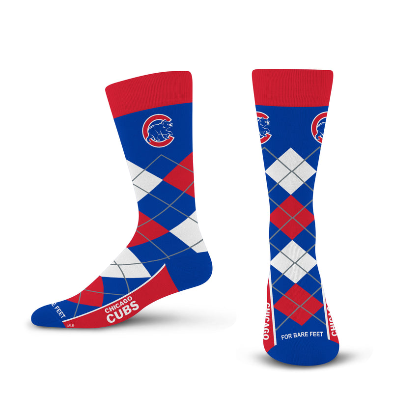 Chicago Cubs Argyle Remix Socks - OSFM