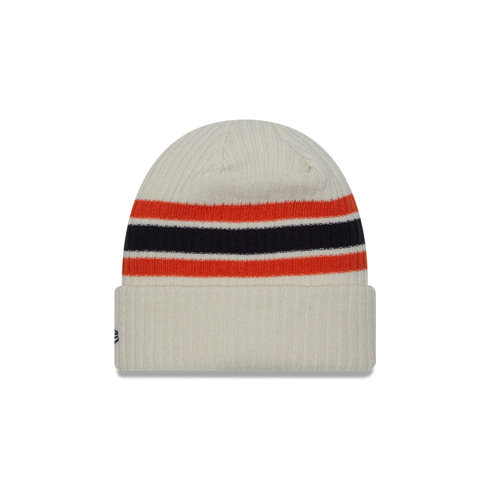 Chicago Bears Vintage White OTC Stripes Logo Knit Hat