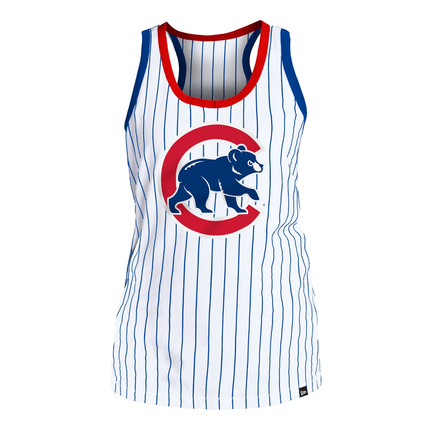 Chicago Cubs Women's Pinstripe Crawl Bear Tank Top