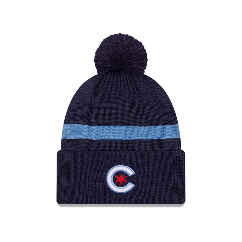 Chicago Cubs City Connect Wrigleyville Pom Knit Hat