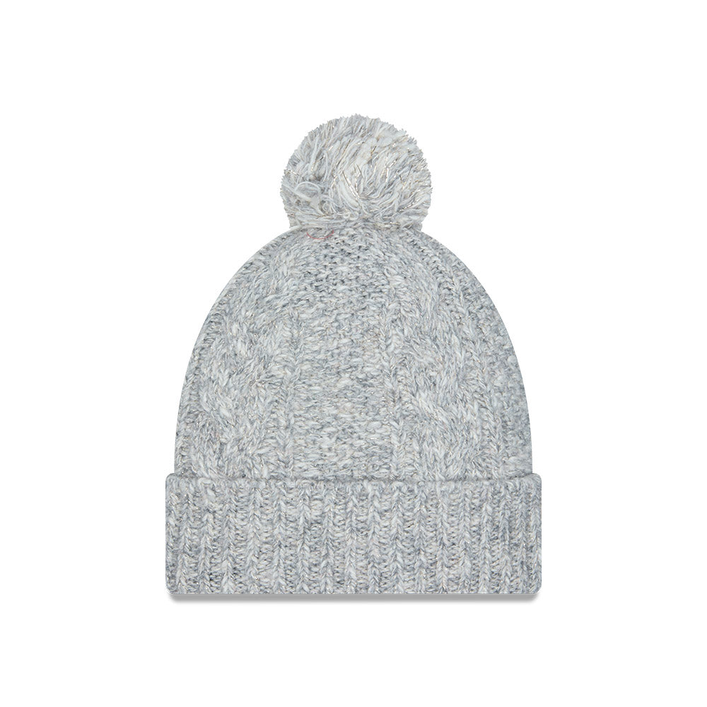 Chicago Bears Grey Shimmer Pom Knit Hat