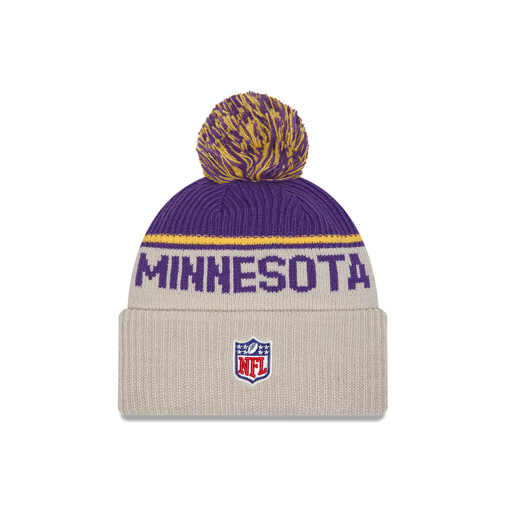 Minnesota Vikings 2024 Sideline New Era Historic Sport Knit Hat