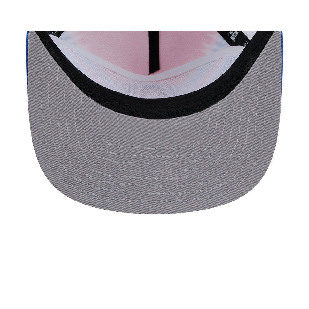 Chicago Cubs New Era Golfer Tie-Dye Bullseye Trucker Mesh Adjustable Hat