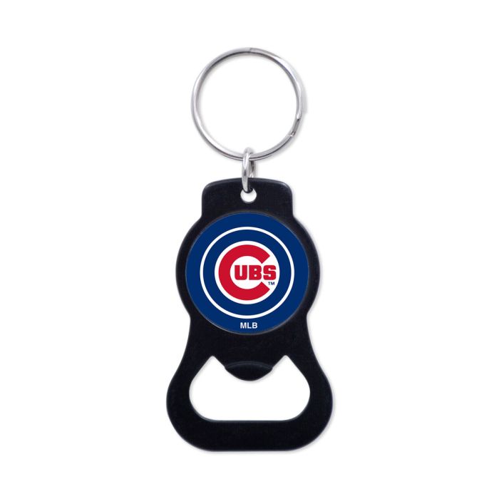 Chicago Cubs Black Bottle Opener Key Ring