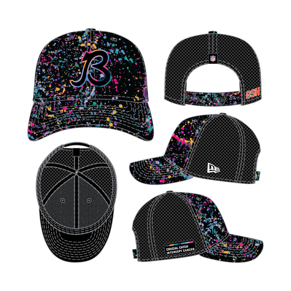 Chicago Bears New Era 2025 Crucial Catch 9SEVENTY Stretch-Snap Adjustable Hat