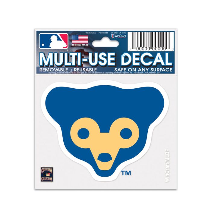 Chicago Cubs Multi-Use 3" x 4" Cooperstown Decal