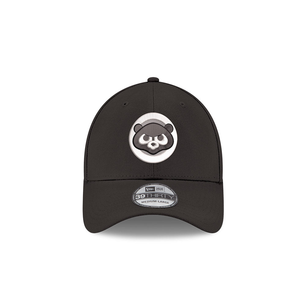 Chicago Cubs 1979 - 1993 Logo Black New Era 39THITY Flex Fit Hat