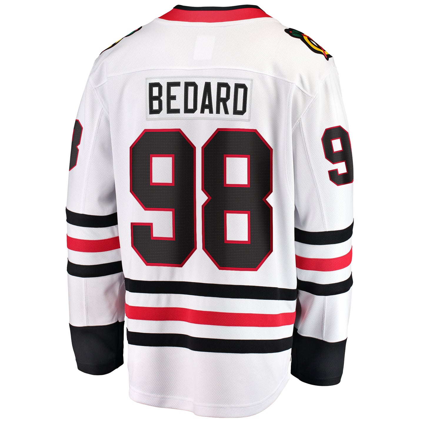Connor Bedard Chicago Blackhawks Fanatics White Breakaway Men's Away Jersey