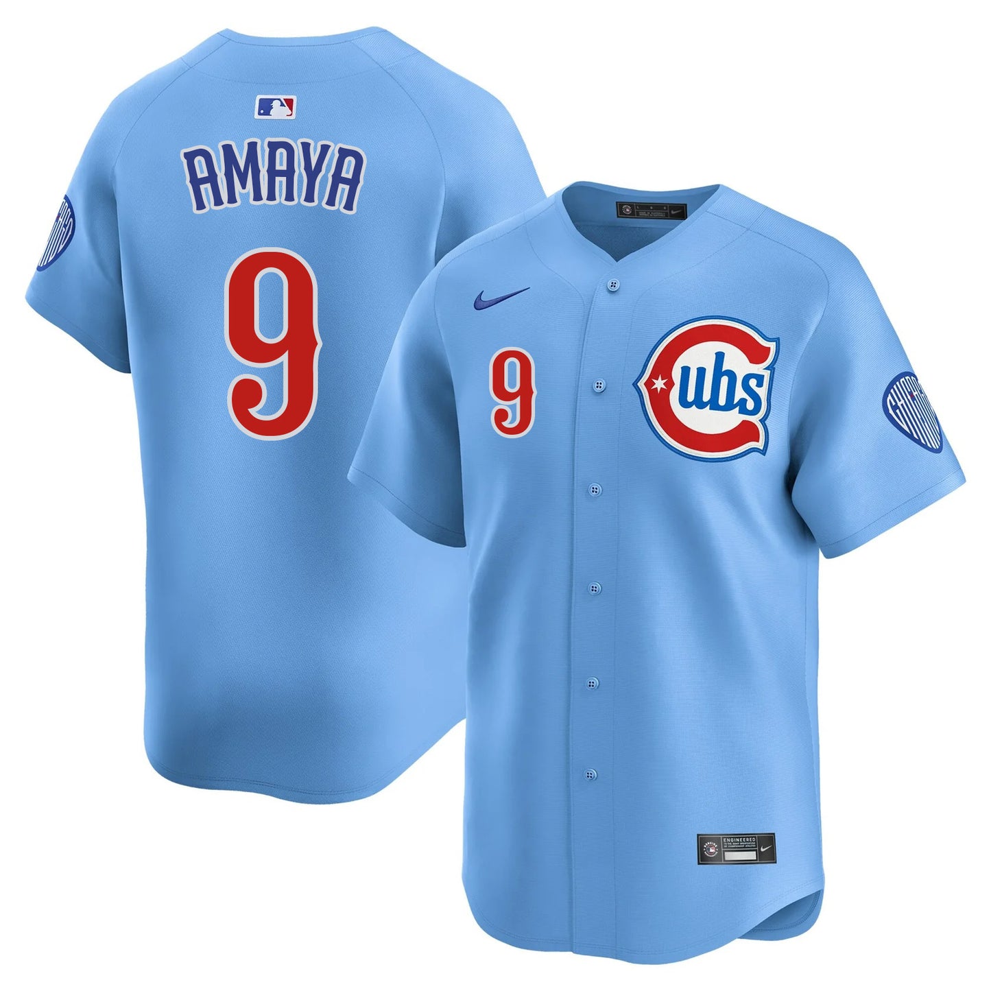 Miguel Amaya Chicago Cubs Nike Men's Light Blue 2nd Alternate Limited Jersey