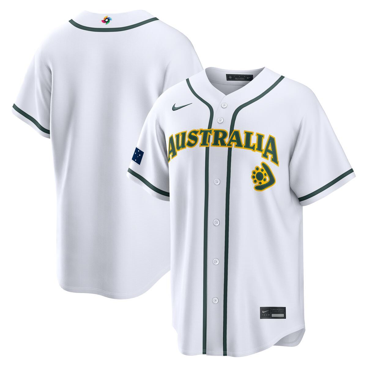 Australia World Baseball Classic 2026 Nike White Home Jersey