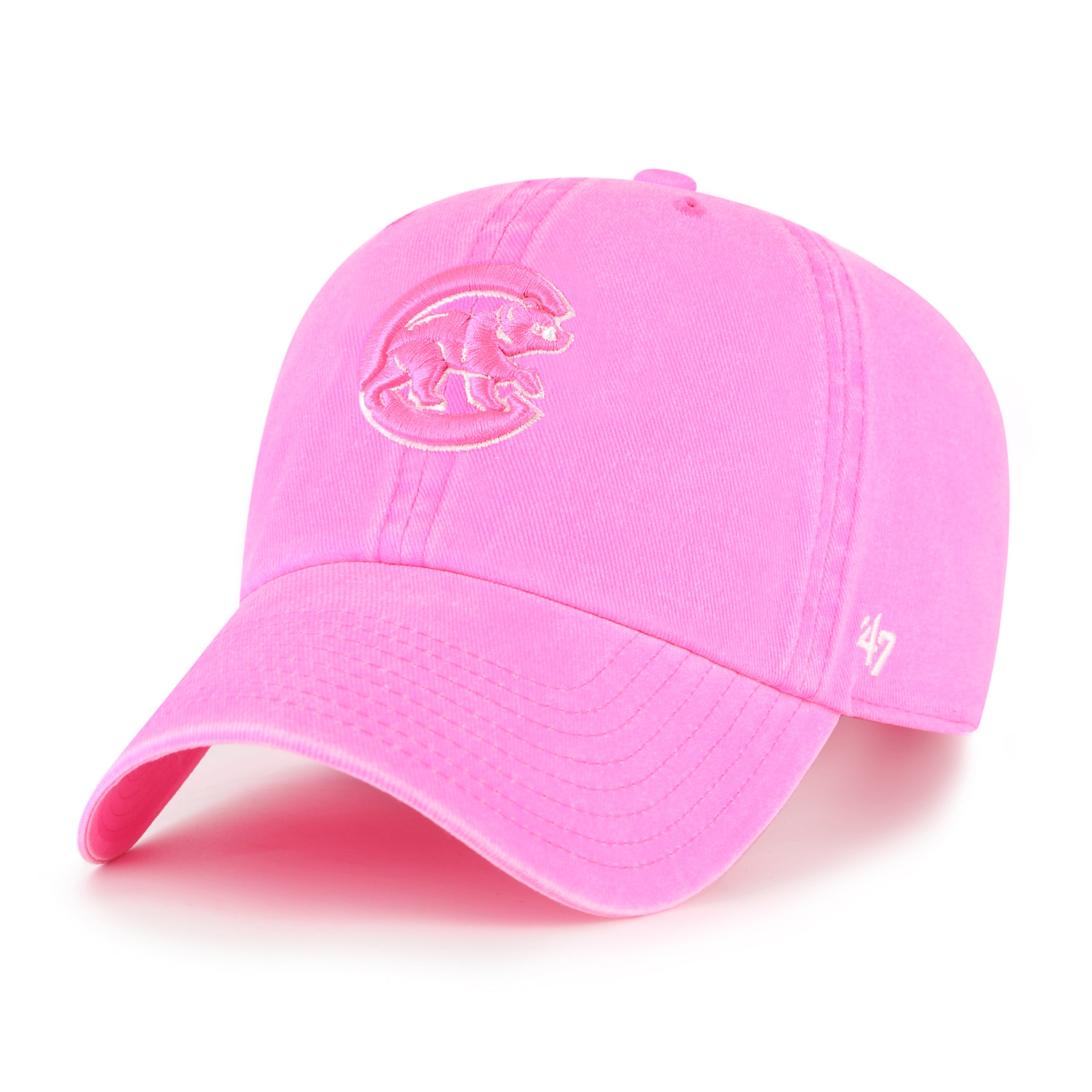 Chicago Cubs '47 Clean Up Fluro Pink Bright Side Adjustable Hat