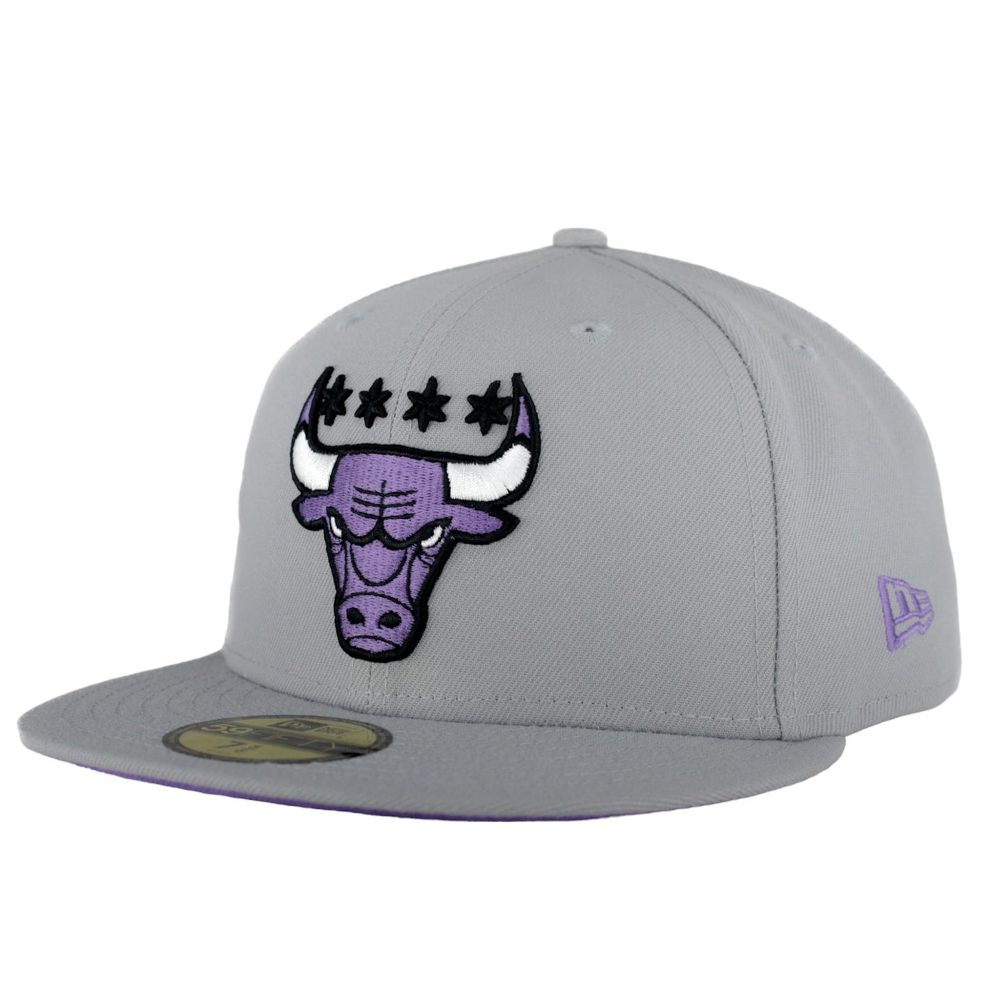 Chicago Bulls New Era 59FIFTY Grey Stars Fitted Hat