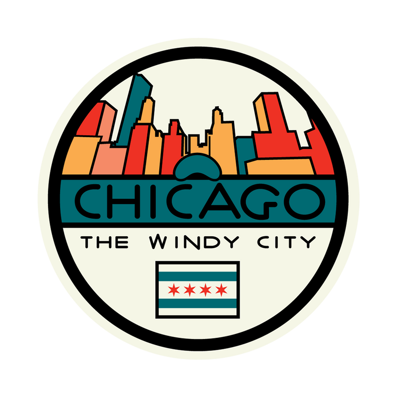 Chicago Colorful Windy City Sticker