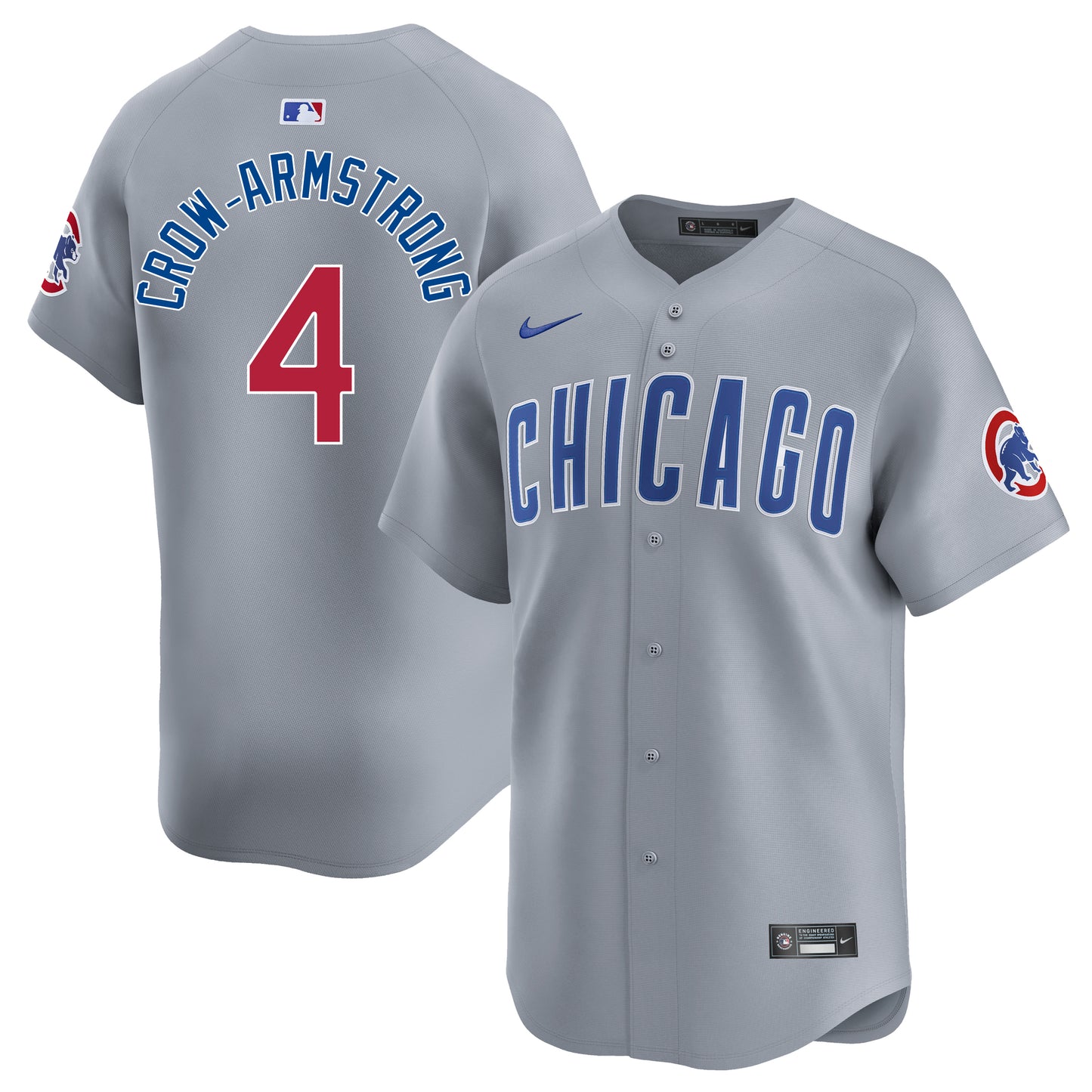 Pete Crow-Armstrong Chicago Cubs Nike Limited Grey Road Jersey