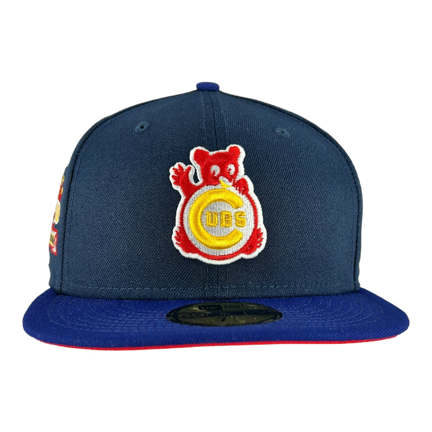 Chicago Cubs Oceanside Blue/Scarlet Waving Bear 1990 ASG New Era 59FIFTY Fitted Hat