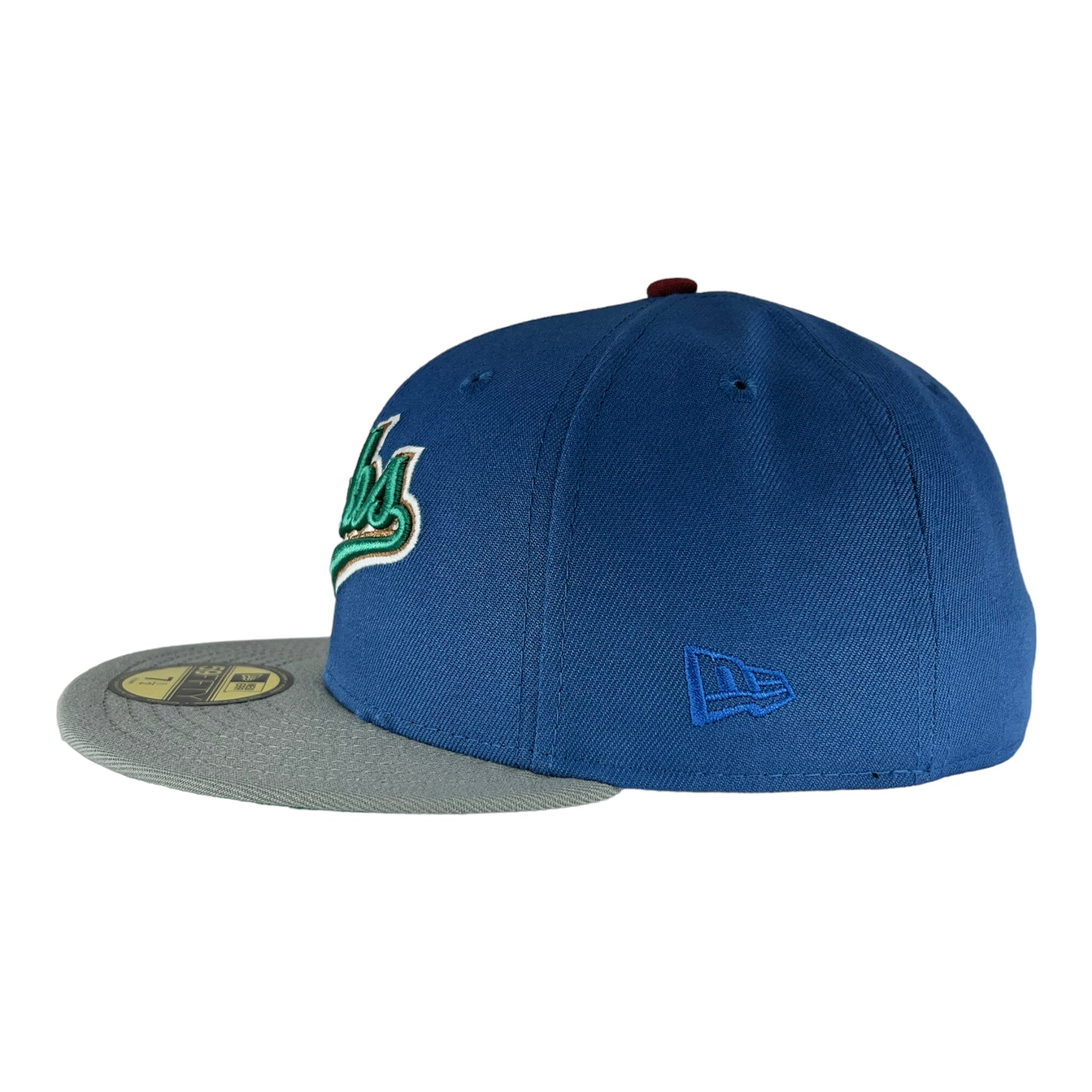 Chicago Cubs Indigo Script New Era 59FIFTY Fitted Hat