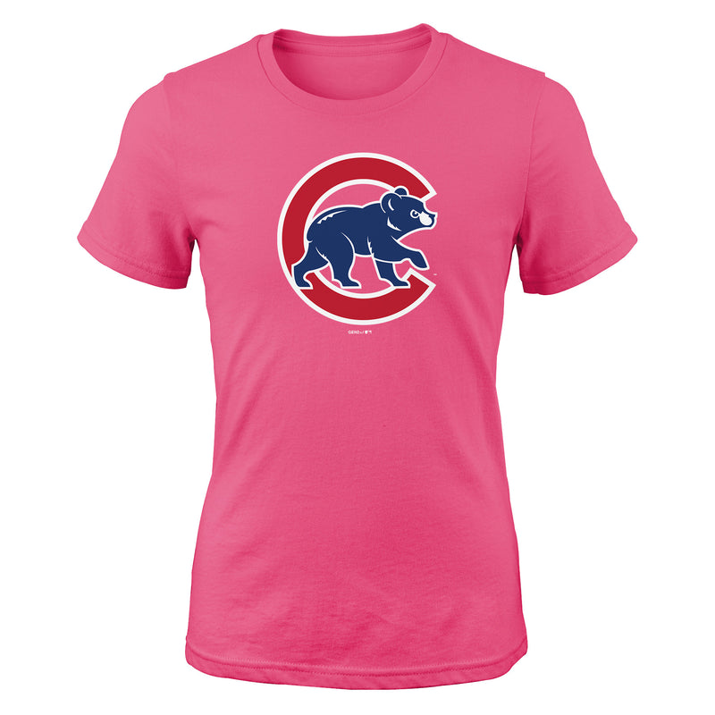 Chicago Cubs Pink Crawl Bear Soft Grape T-Shirt - Youth