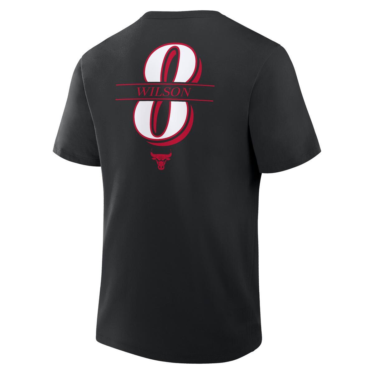 Caleb Wilson Chicago Bulls Name and Number Men's Black T-Shirt