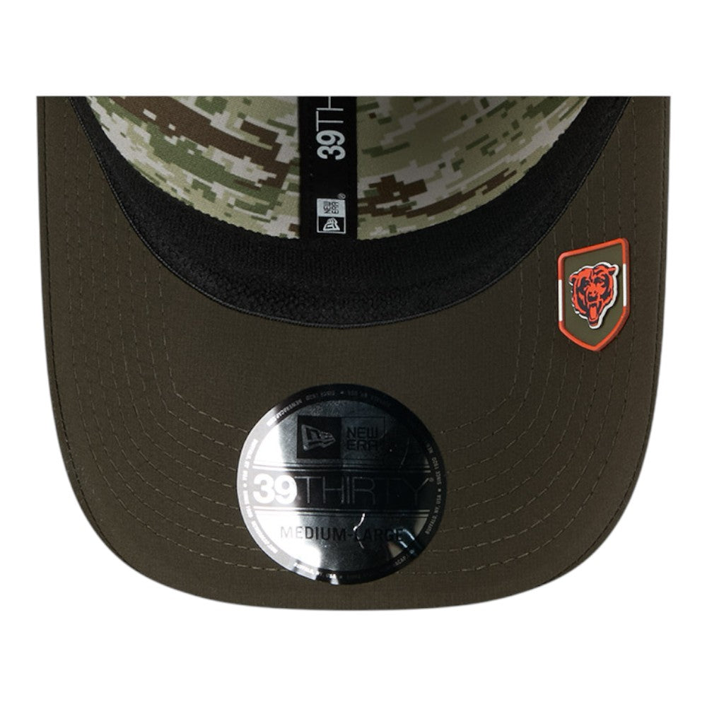 Chicago Bears 2025 Salute To Service New Era 39THIRTY Flex-Fit Hat