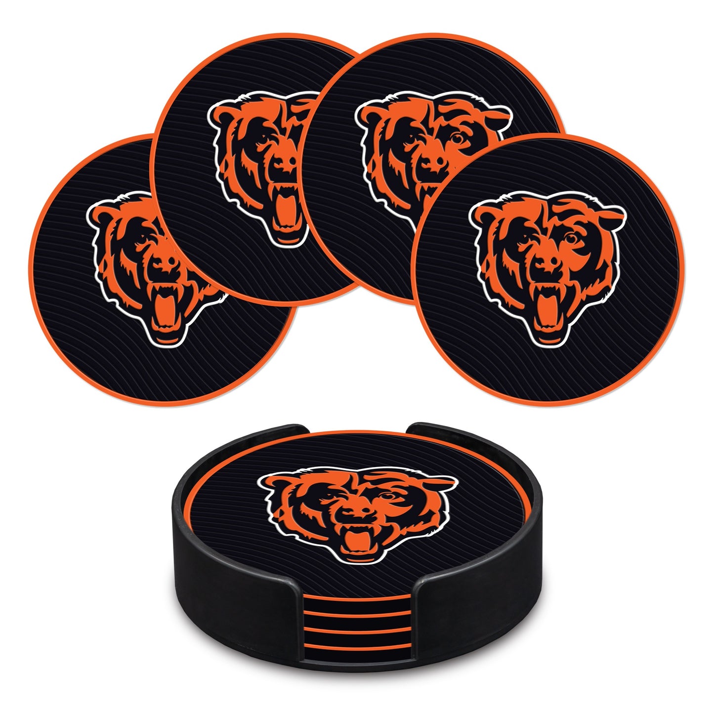 Chicago Bears 3D Molded 4" x 4" Coaster Set 4-Pack