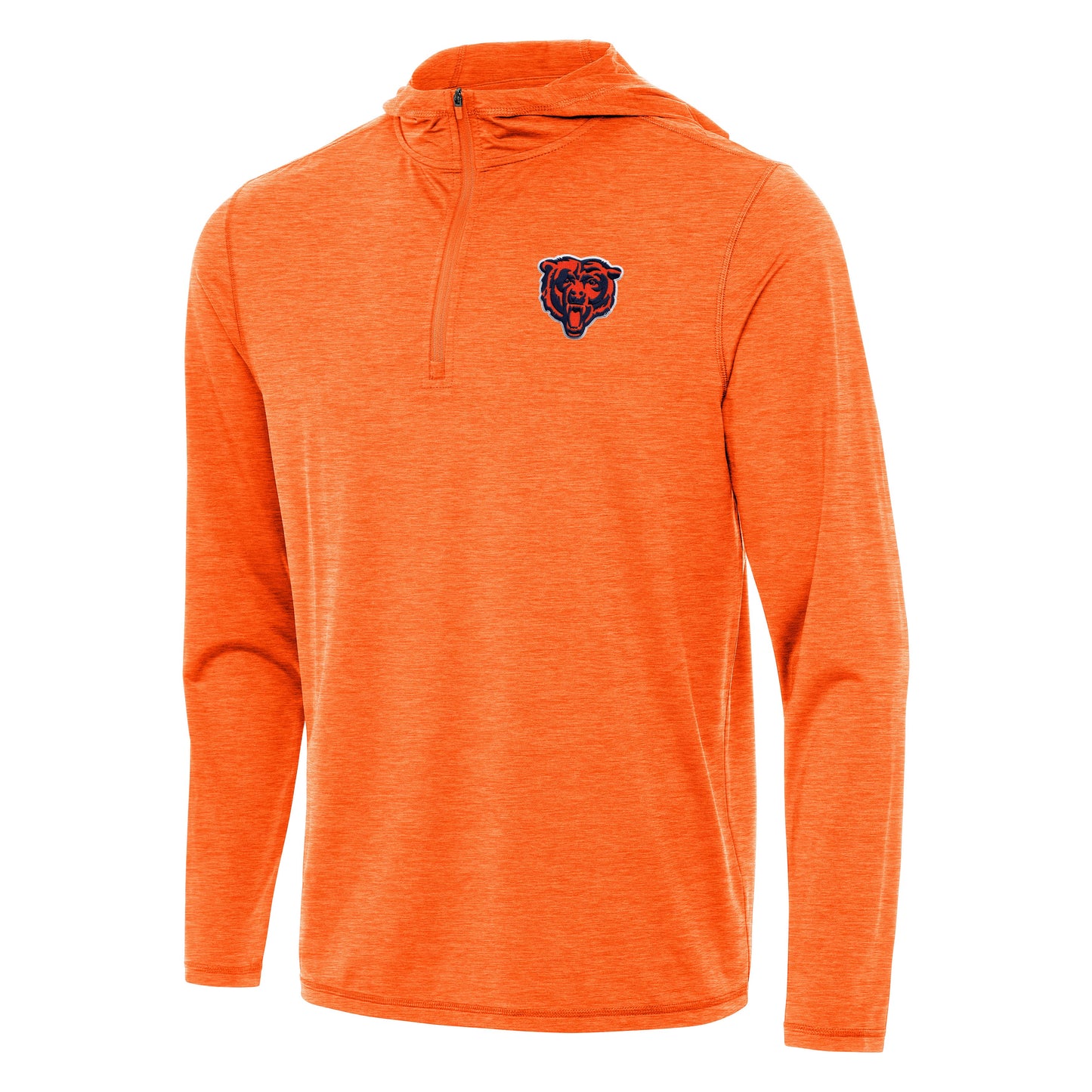 Chicago Bears Antigua Mango Orange 1/4 Zip Tidy Pullover Hoodie