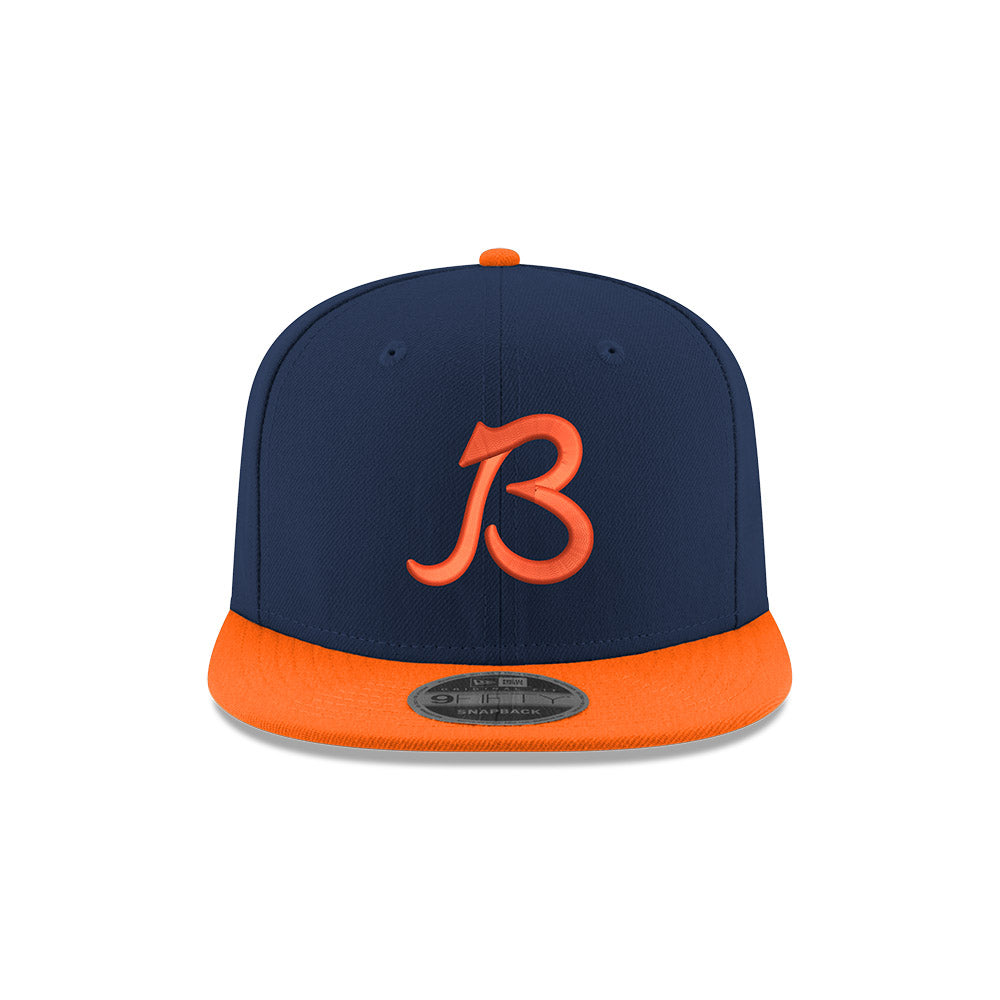 B'z 帽子 NEW ERA 9FIFTY“B'z MODEL” Chicago Bears Navy/Orange Nightshift Script B New Era 9FIFTY