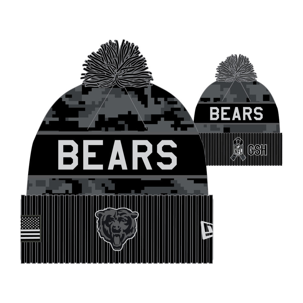 Chicago Bears New Era 2026 Salute To Service Bear Head Logo Knit Hat