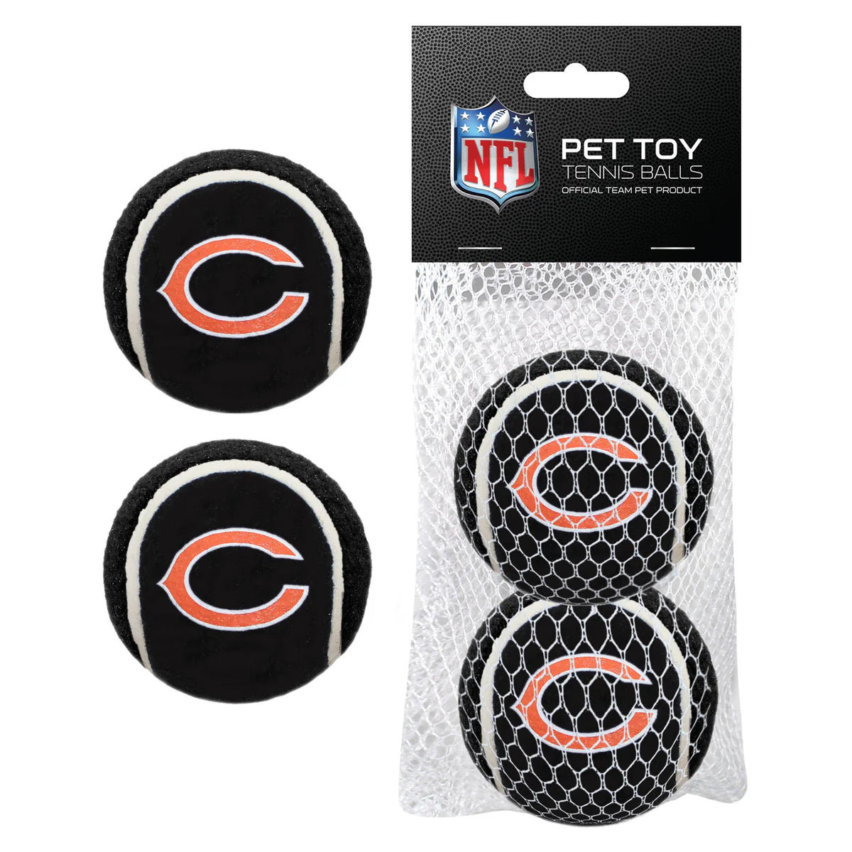 Chicago Bears Pet Toy 2 Piece Tennis Balls
