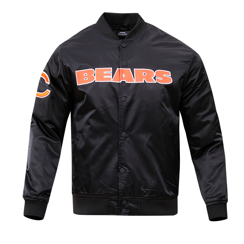 Chicago Bears Pro Standard Black Classic Satin Jacket – Clark Chicago Bears Pro Standard Black Classic Satin Jacket – Clark