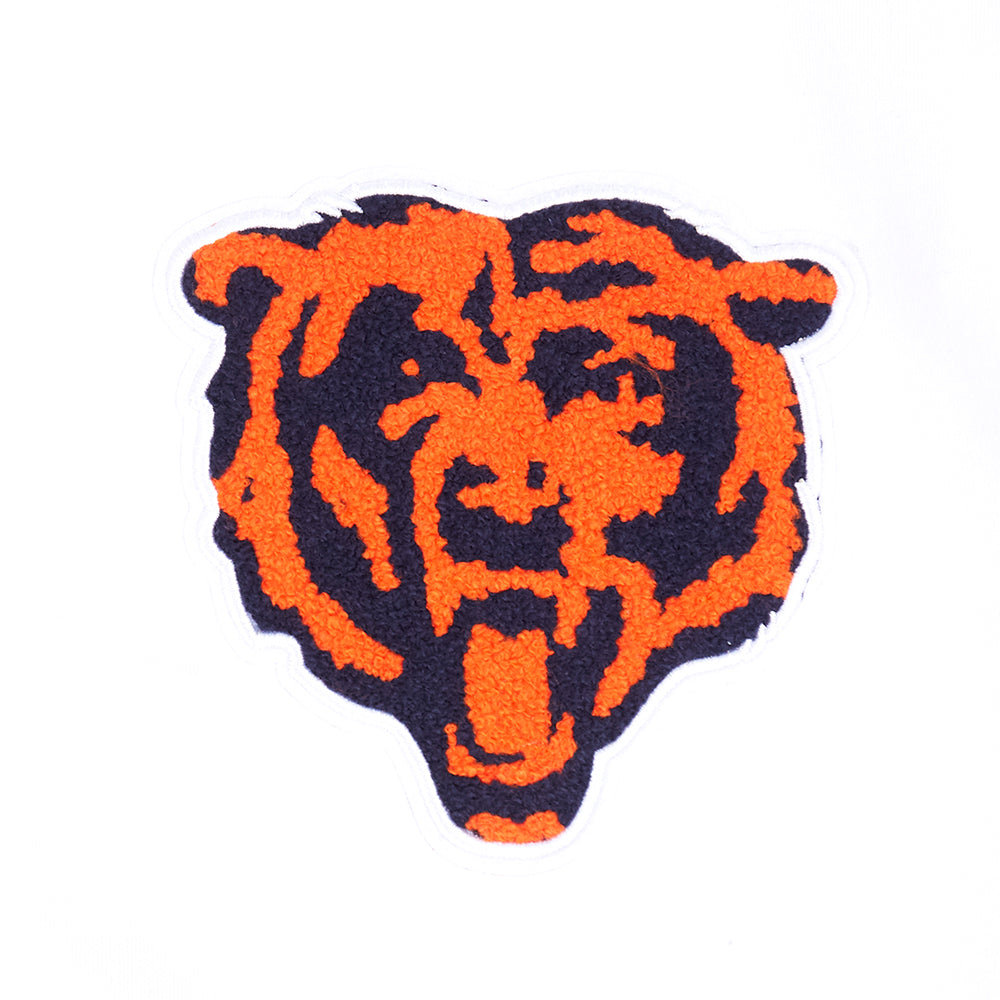 Chicago Bears Pro Standard Full Zip Chenille White Hoodie