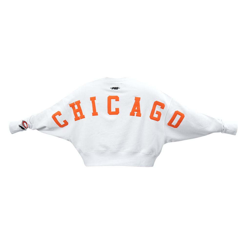 Chicago Bears Pro Standard Women's White Wingspan Crewneck Sweatshirt