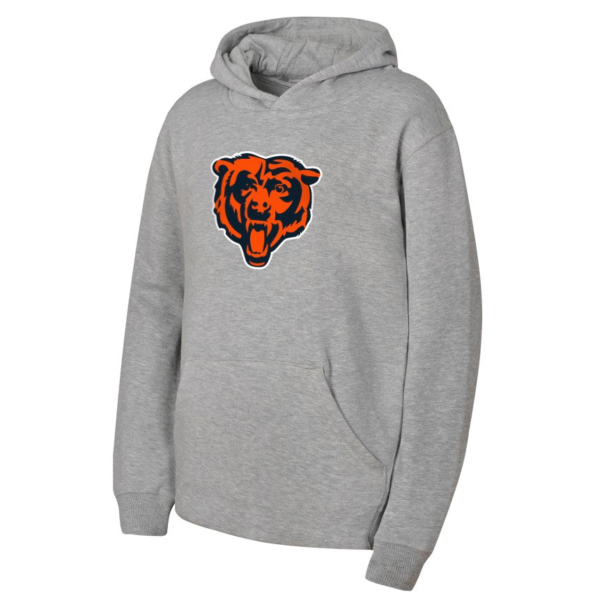 Chicago Bears Youth Grey Primary Logo Hoodie