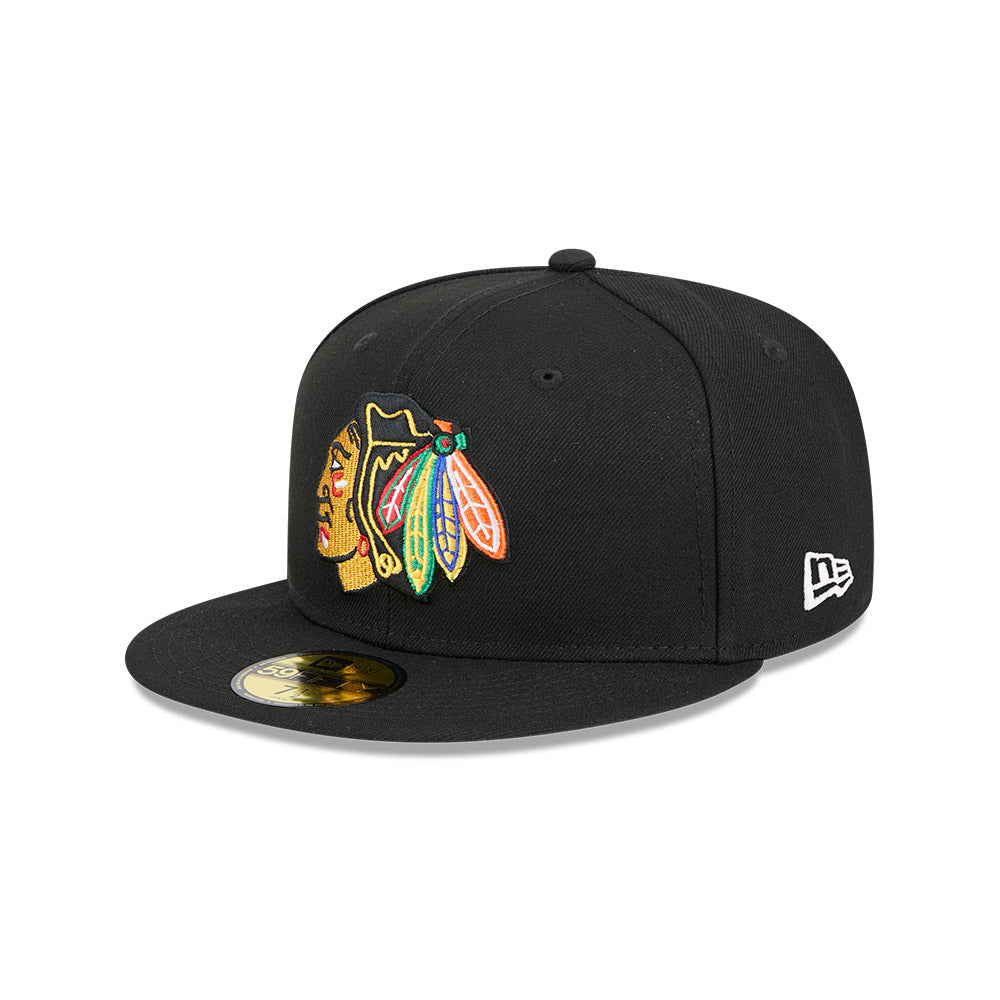 帽子 NEW ERA apartment BLACKHAWKS FITTED CAP Chicago Blackhawks New Era Black 59FIFTY Fitted Hat – Clark Street