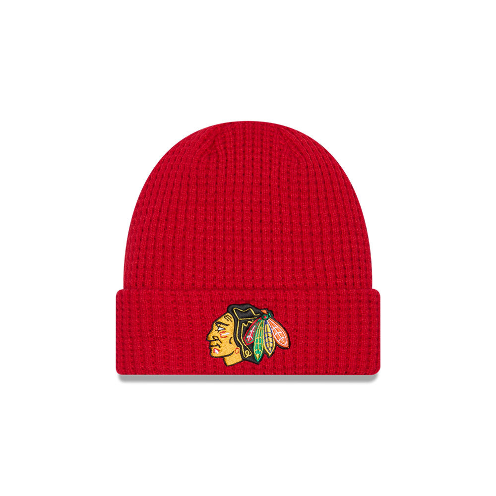 Chicago Blackhawks New Era Red Waffle Knit Hat – Clark Street Sports