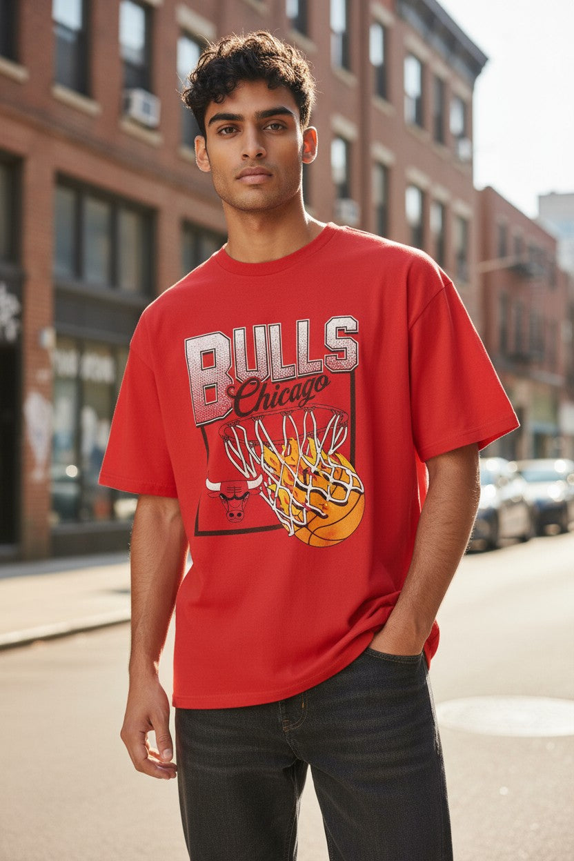 CHICAGO BULLS 半袖Tシャツ Chicago Bulls Fanatics Red 90's T-Shirt – Clark Street Sports