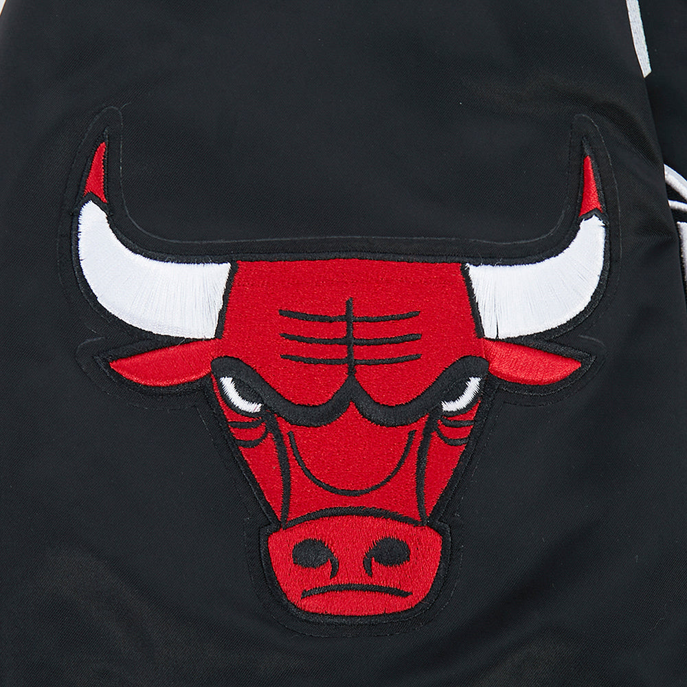 Chicago Bulls Pro Standard Black Satin Letterman Jacket