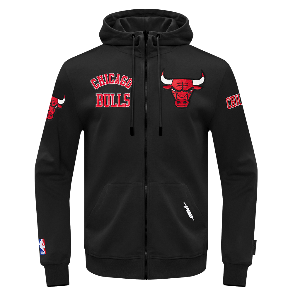 CHICAGO BULLS フード付きジャンパー Chicago Bulls Pro Standard Men's Black Classic Woven Full Zip