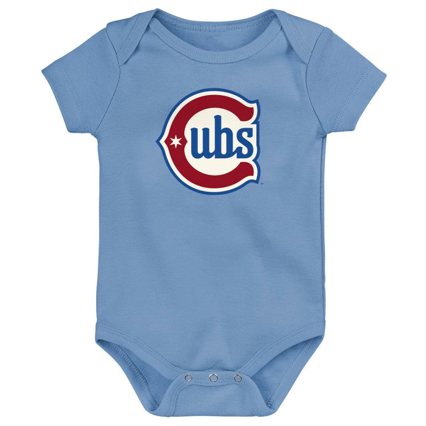 Chicago Cubs Alt 2 Columbia Blue Baby Onesie