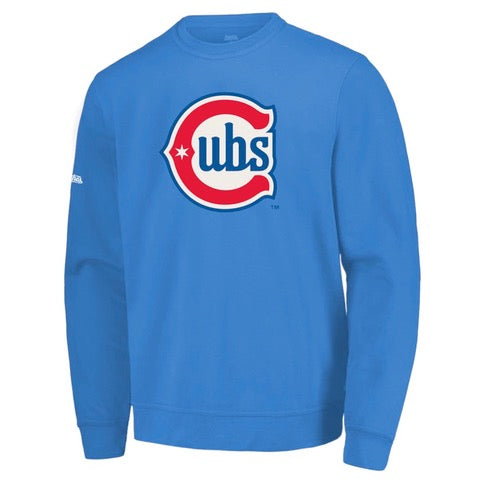 Chicago Cubs Dynasty 2nd Alternate Logo Carolina Blue Crewneck Sweatshirt