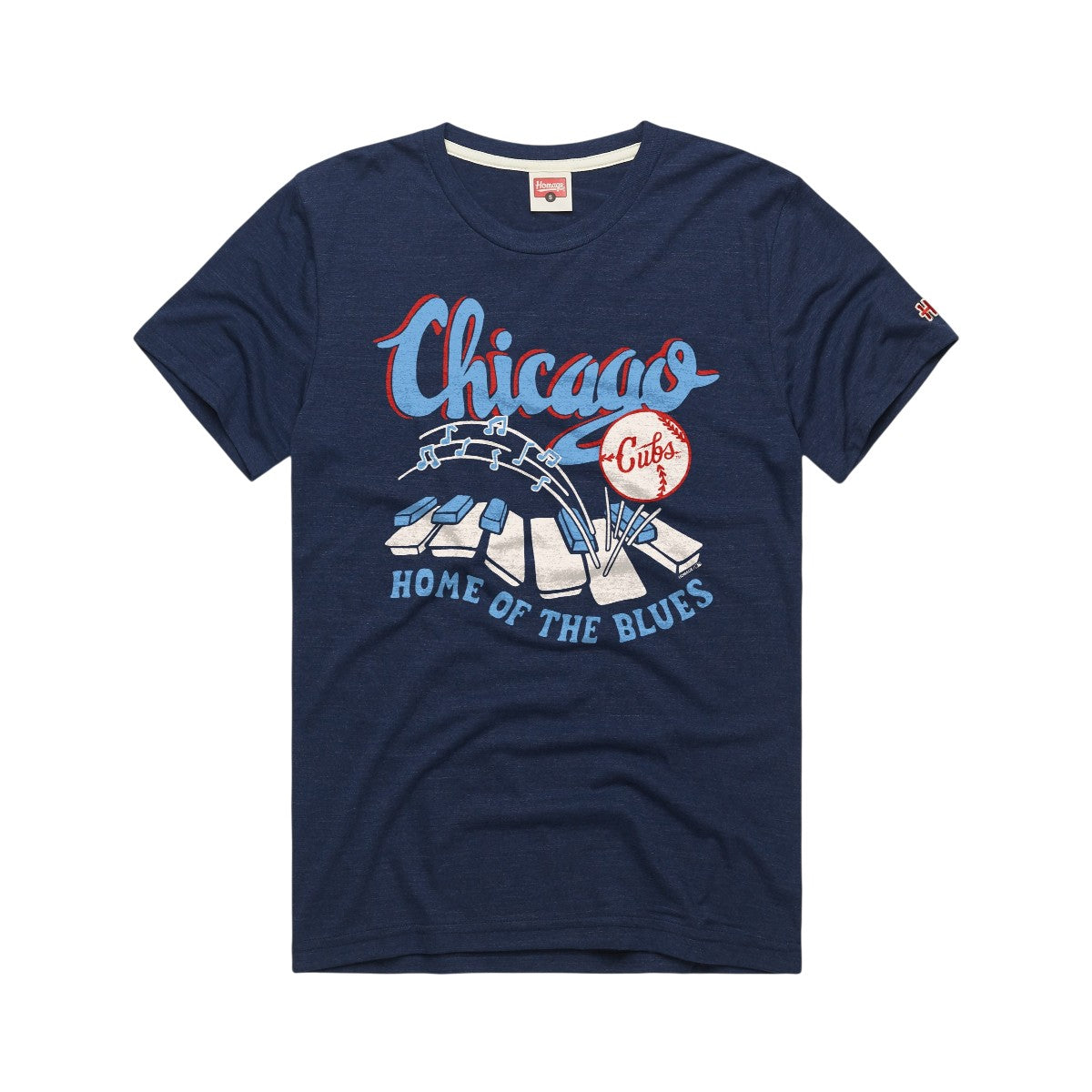 Chicago Cubs Homage Home of the Blues Navy T-Shirt