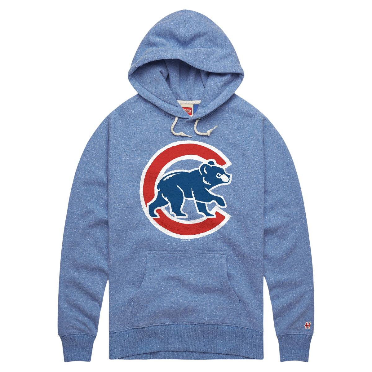 Chicago Cubs Homage Light Blue Crawl Bear Hoodie