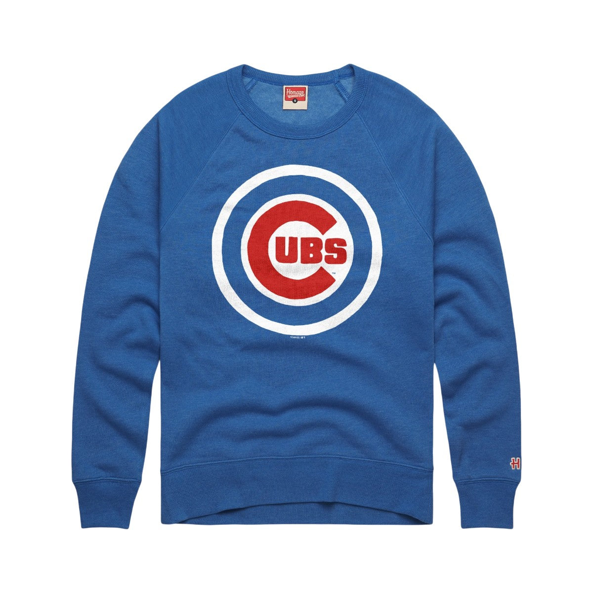 Chicago Cubs Homage Royal Logo Crewneck Sweatshirt
