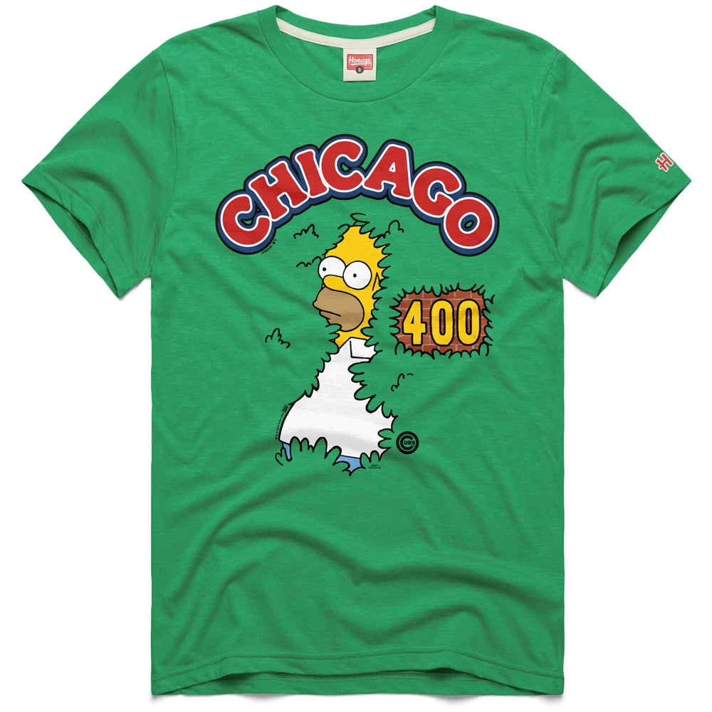 Chicago Cubs Homer Simpson in Wrigley Field Ivy T-Shirt by Homage